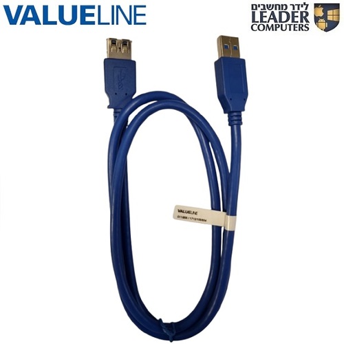 כבל מאריך USB3.0 באורך של 1 מטר Valueline VLCP61010L10