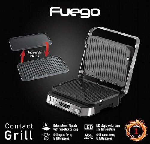 טוסטר גריל SMART MULTI CONTACT 6-IN-1 PRO GRILL fire 10Pro