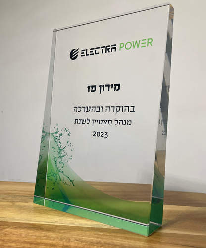 מגן  הוקרה קריסטל אנכי ענק