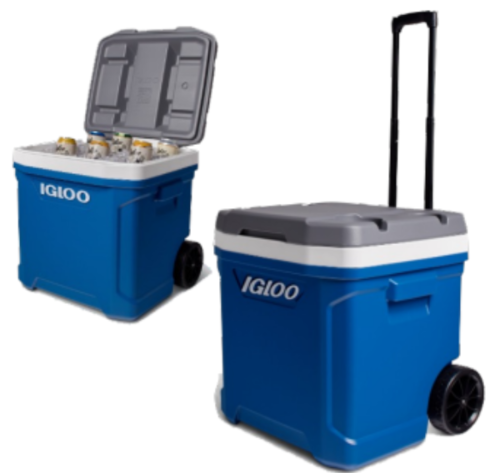 צידנית קשיחה מתגלגלת 56 ליטר LATITUDE ROLLER בצבע כחול מבית IGLOO