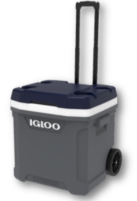 צידנית קשיחה מתגלגלת 59 ליטר LATITUDE MAXCOLD ROLLER בצבע אפור מבית IGLOO