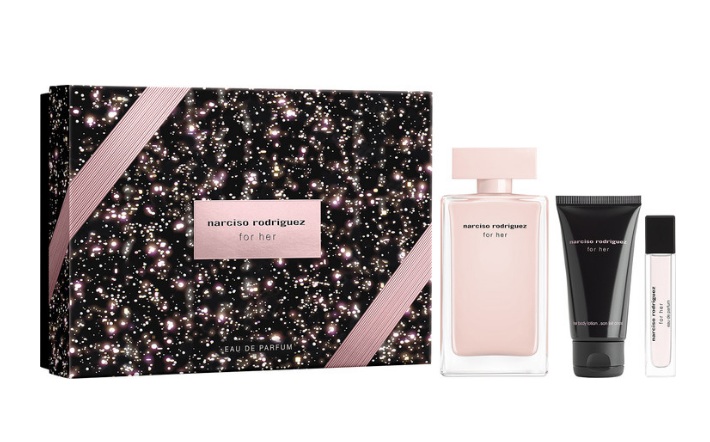 בושם לאישה מארז  +Narciso Rodriguez For Her EDP 100 ml+ 10ml+Body Lotion 50ml