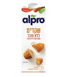 משקה שקדים ללא סוכר אלפרו 1 ליטר