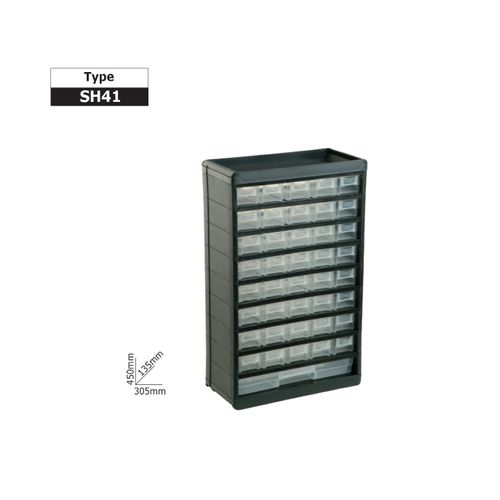 ארונית אחסון קומפקטית - 41 תאים נשלפים