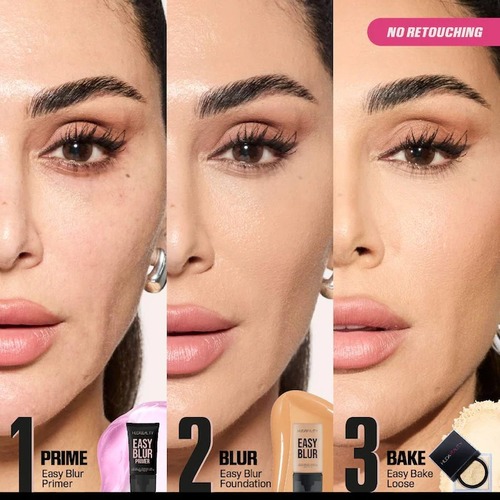פריימר הודא ביוטי Easy Blur Silicone-Free Smoothing & Pore-Minimizing Primer