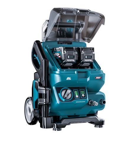 מברגת אימפקט + מכונת שטיפה בלחץ נטענת 40V כולל סוללות 5AH מבית makita