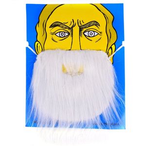 זקן לתחפושת 23 ס"מ - לבן 