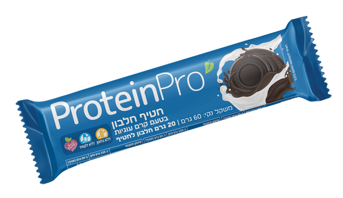 חטיף חלבון בטעם קרם עוגיות - מארז 12 יחידות
