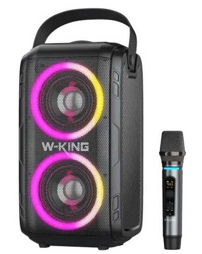 רמקול נייד עם מקרופון W-King T9 80W