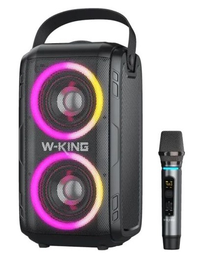 רמקול נייד עם מקרופון W-King T9 80W