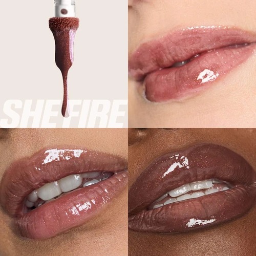 גלוס הודא ביוטי Faux Filler Shiny Non-Sticky Lip Gloss בגוון She fire