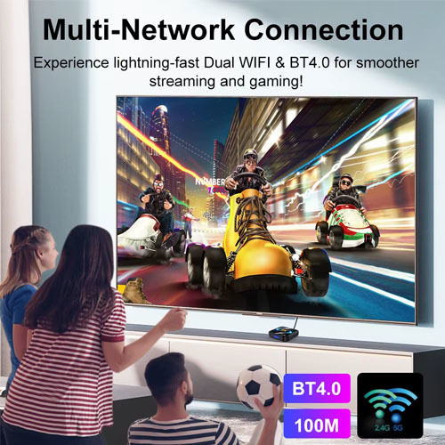 סטרימר אנדרואיד DQ08 Smart TV Box Android 13 4K Ultra HD 8K 32Gb RAM 4Gb