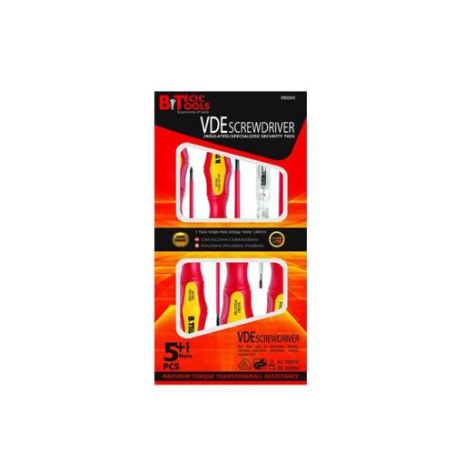 סט מברגים 1000V תקן VDE דו קומפוננטי - 6 יחידות