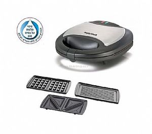 טוסטר לחיצה טריפל עם 3 סוגי פלטות Morphy Richards