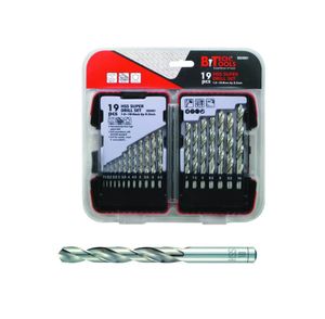 סט מקדחי PRO M2 HSS מידות 1-10 מ"מ (כל 0.5) - 19 יח