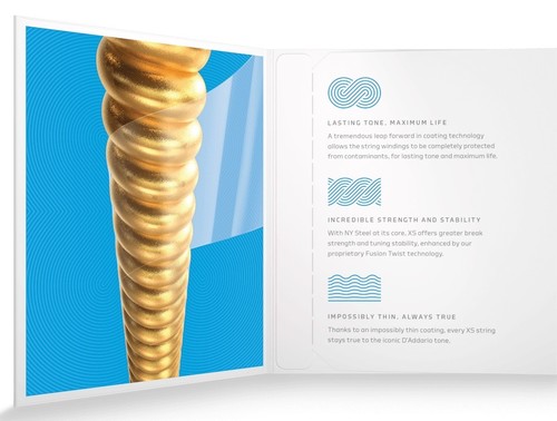 זוית נוספת D'Addario 10-47 Light XS 80/20 Bronze Coated 12 String