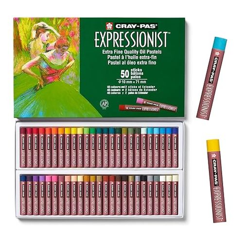 ערכת 50 פסטל שמן מקצועי, רך מאוד  CRAY-PAS סדרת EXPRESSIONIST