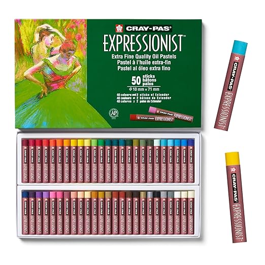 ערכת 50 פסטל שמן מקצועי, רך מאוד  CRAY-PAS סדרת EXPRESSIONIST