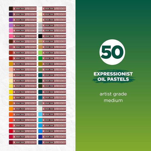 ערכת 50 פסטל שמן מקצועי, רך מאוד  CRAY-PAS סדרת EXPRESSIONIST