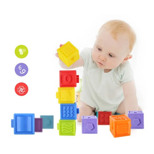 סט קוביות חישה 12 יח’ - Soft Plastic Toys 12 pcs