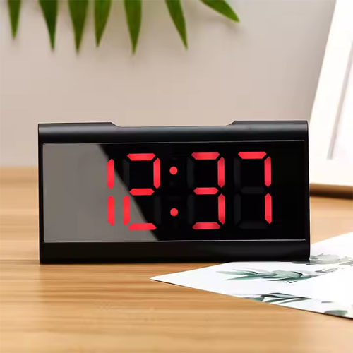 שעון שולחני דיגיטלי מעורר עם תאורת לד Led Mirror Clock NY8261