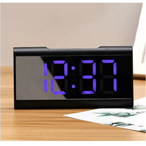שעון שולחני דיגיטלי מעורר עם תאורת לד Led Mirror Clock NY8261