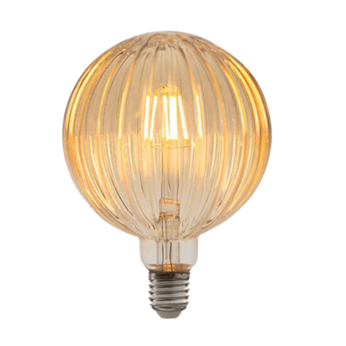 נורת LED G95 במפר פילמנט אמבר-פחם לד
