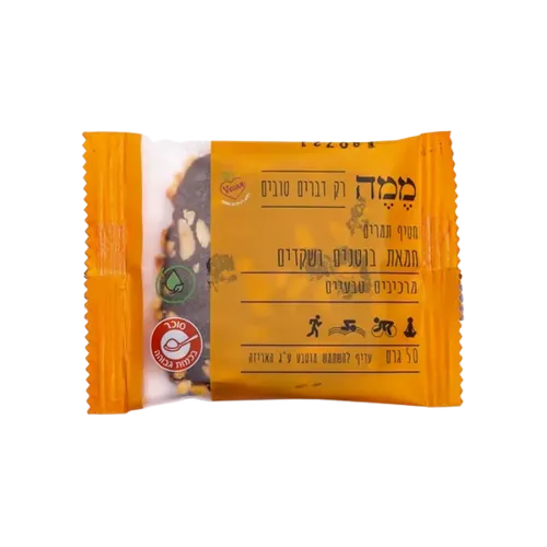 חטיף תמרים, חמאת בוטנים ושקדים 50 גרם