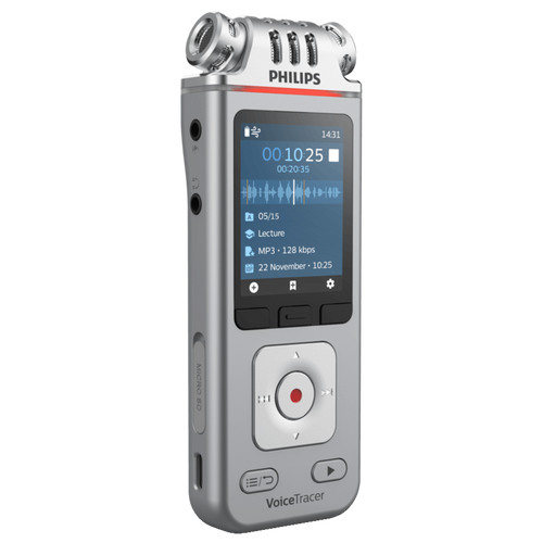 טייפ מנהלים מקליט דיגיטאלי פיליפס PHILIPS DVT4115 8GB הכולל 3 מיקרופונים תמיכה בתוכנה SEMBLY AI