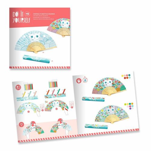 יצירה DIY מניפה קונקו של Djeco תיבת נח פעילות יצירה צביעה משחקים לנסיעות דמיון מטבח צעצועי עץ איכות חשיבה משחקי התפתחות תינוקות דמיון מריונטה אאוריקה מקופלת טויסים ענטל עדינות