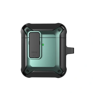 כיסוי קשיח לאוזניות WIWU Mecha AirPods שחור-ירוק