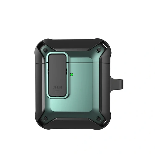 כיסוי קשיח לאוזניות WIWU Mecha AirPods שחור-ירוק