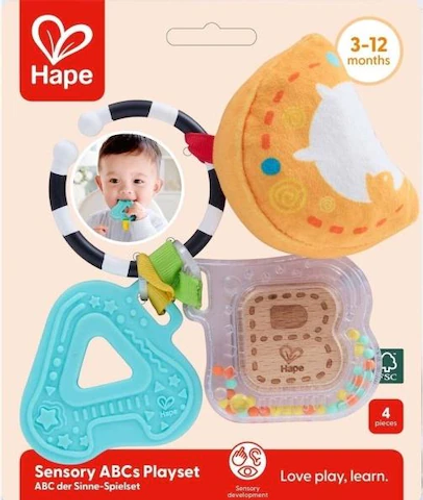 ערכת משחק חושית hape- abc