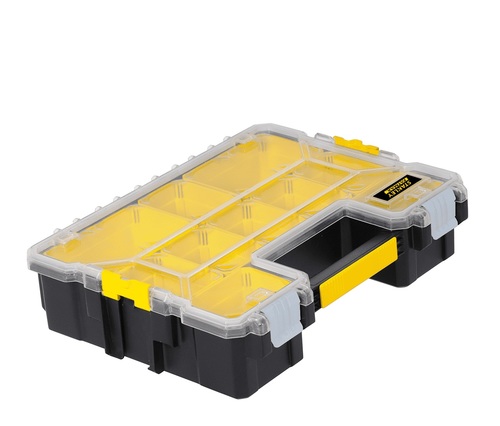 אורגנייזר פרו עמוק Stanley FATMAX עם 10 תאים נשלפים ומכסה שקוף מפוליפרופילן