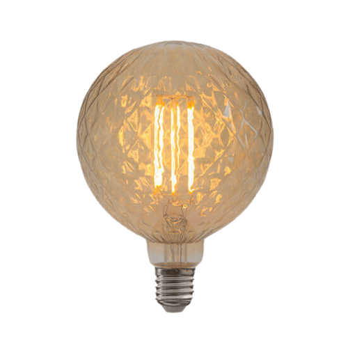 נורת LED G125 דיימונד,פילמנט אמבר-פחם לד