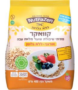 קוואקר עבה אורגני ללא גלוטן נוטרה זן 400 גרם