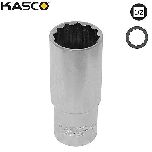 בוקסה עמוקה 12 פינות הינע 1/2 מידה 18 מ״מ CR-V – KASCO K30218
