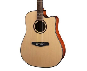 גיטרה אקוסטית מוגברת HD-100CE/OPN עם Cutaway בצבע טבעי + תיק מרופד מבית CRAFTER