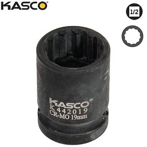 בוקסה שחורה 12 פינות הינע 1/2″ מידה 24 מ״מ CM – KASCO K-442024