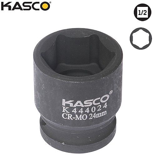 בוקסה שחורה 6 פינות הינע 1/2″ מידה 20 מ״מ CM – KASCO K-444020