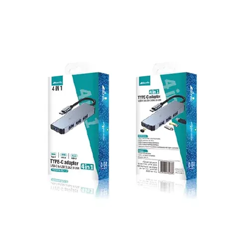 C-04 – 4x USB מתאם טייפ-סי למחשב