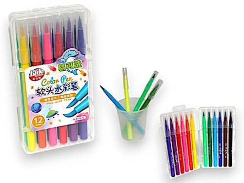 טושים רחיצים ראש מכחול 1/12