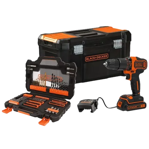 סט מקדחה דופקת / מברגה 18V Black & Decker BDCHD18S1KA-QW