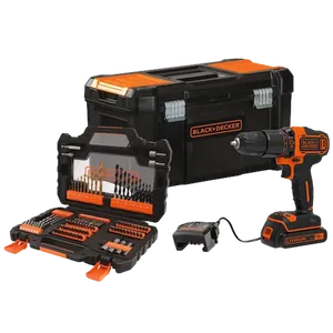 סט מקדחה דופקת / מברגה 18V Black & Decker BDCHD18S1KA-QW