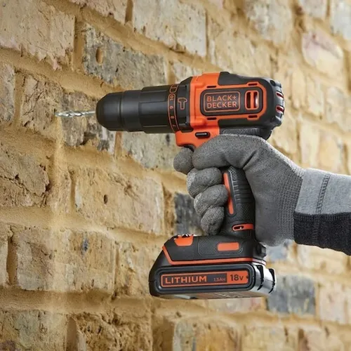 סט מקדחה דופקת / מברגה 18V Black & Decker BDCHD18S1KA-QW