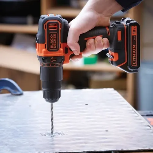 סט מקדחה דופקת / מברגה 18V Black & Decker BDCHD18S1KA-QW