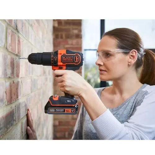 סט מקדחה דופקת / מברגה 18V Black & Decker BDCHD18S1KA-QW