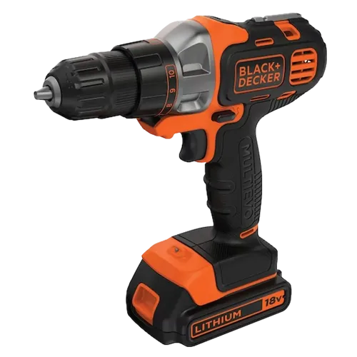גוף מודולרי 18V + ראש מברגה / מקדחת פוטר + סוללת 1.5Ah Black & Decker Multievo MT218K-QW