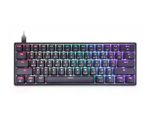 מקלדת HK GAMING GK61 - צבע שחור