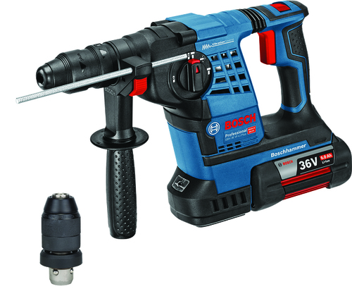 פטישון נטען GBH 36VF-LI 2X6AH ב-LBOXX כולל שתי סוללות ליתיום 6Ah ומטען